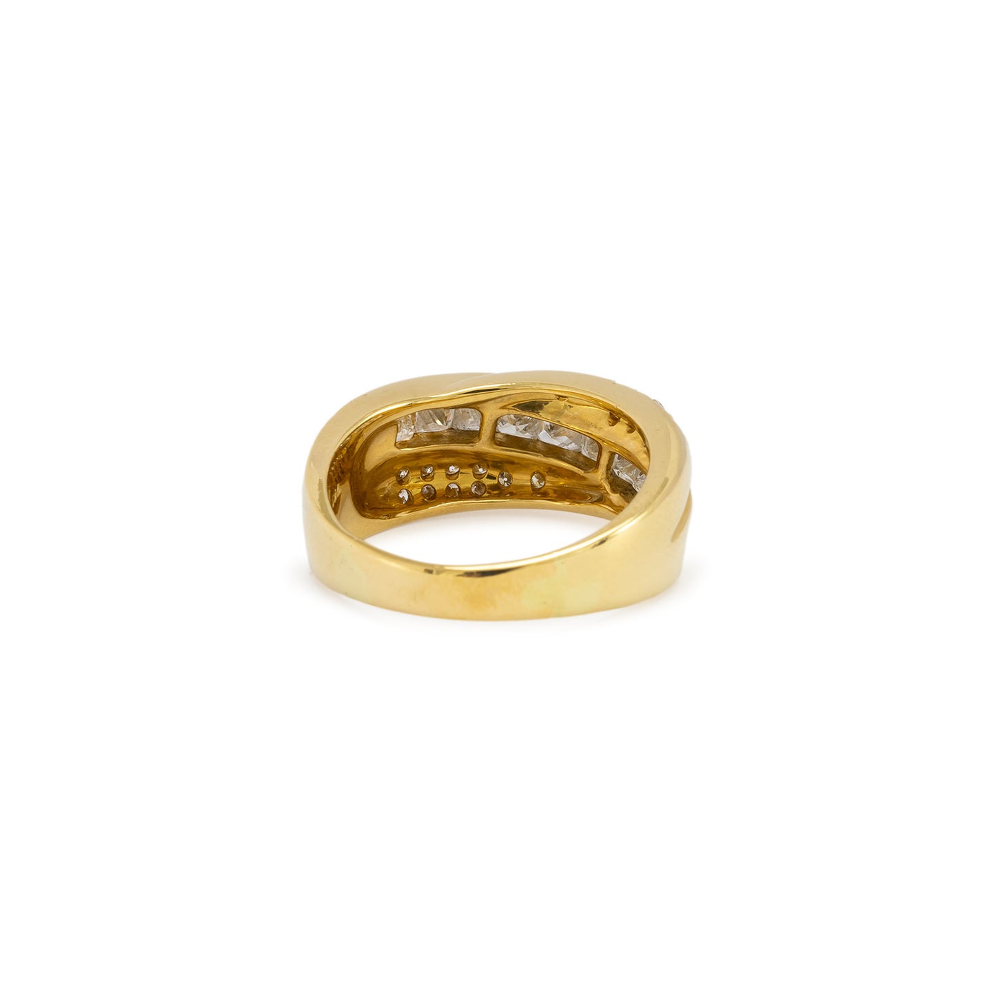 Diamond ring yellow gold 750 18K set women's ring diamond jewelry gold ring 