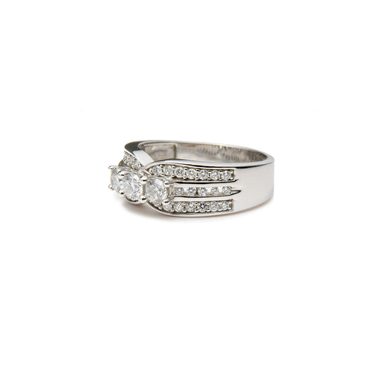 Vintage diamond ring white gold 585 14K RW55 women's ring women's jewelry gold ring 