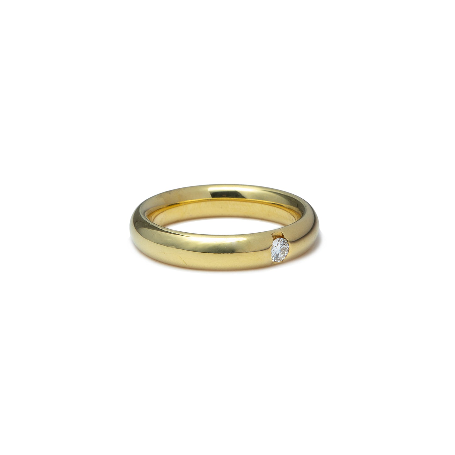 Ehering Diamant Ring Gelbgold 18K 750 Bandring Damenring Damenschmuck Trauring