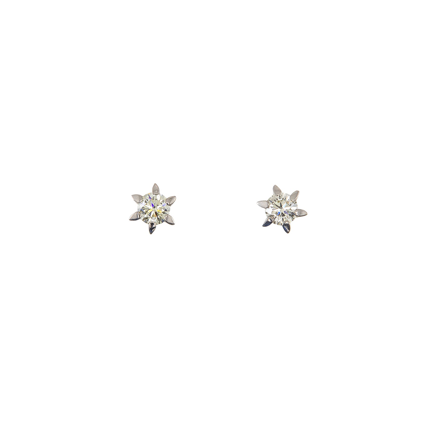 Diamant-Ohrstecker aus 14K Weißgold, eleganter Damenschmuck