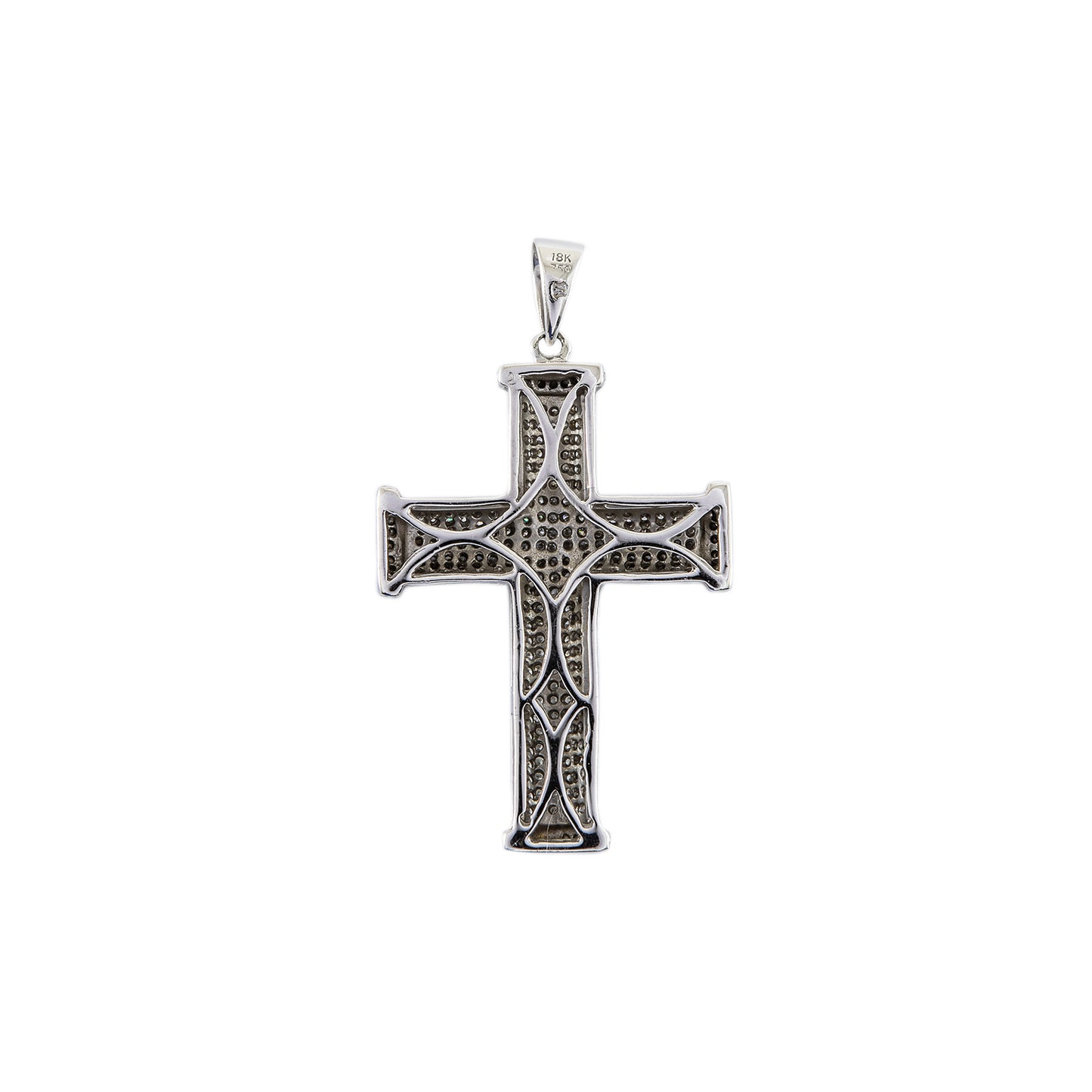 Diamond cross pendant white gold 18K 750 women's jewelry men's jewelry gold pendant 