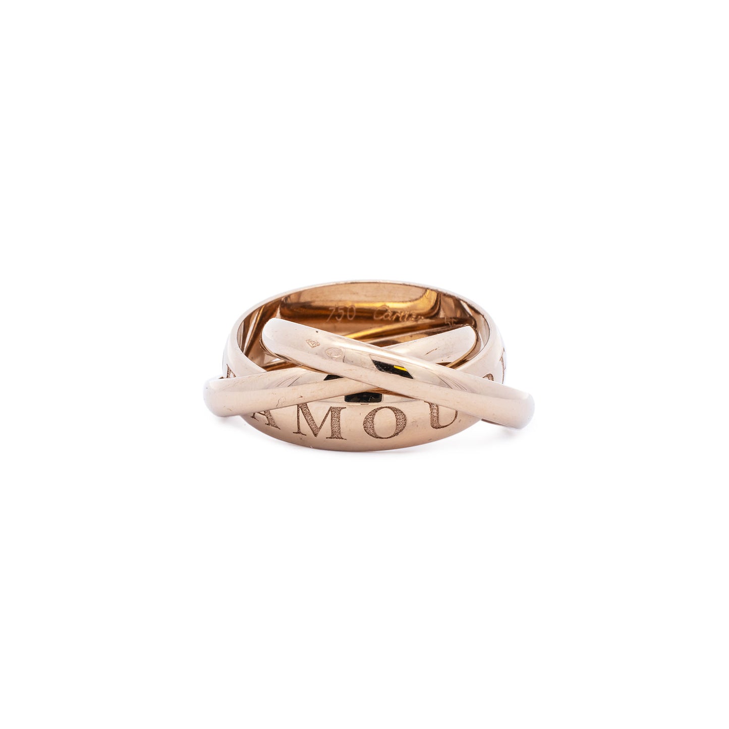 Cartier Ring Or Amour et Trinity Weissgold 750 18K Damenring Damenschmuck