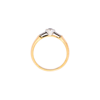 Edelsteinring Saphir Diamant Gelbgold 18K 750 Damenschmuck Goldring gemstone ring