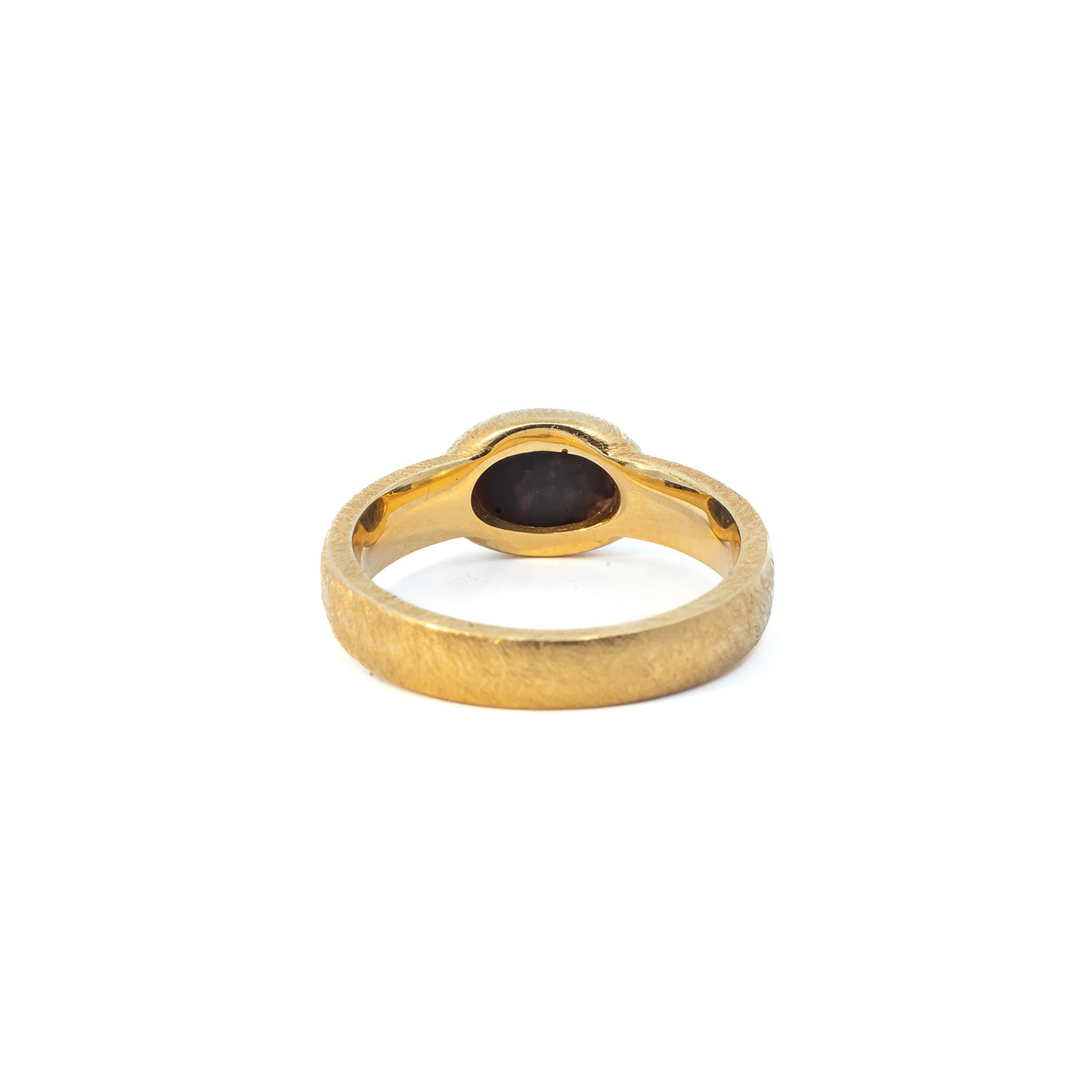 Gemstone Ring Opaldoublette Yellow Gold 18K Women's Jewelry Band Ring Gold Ring 