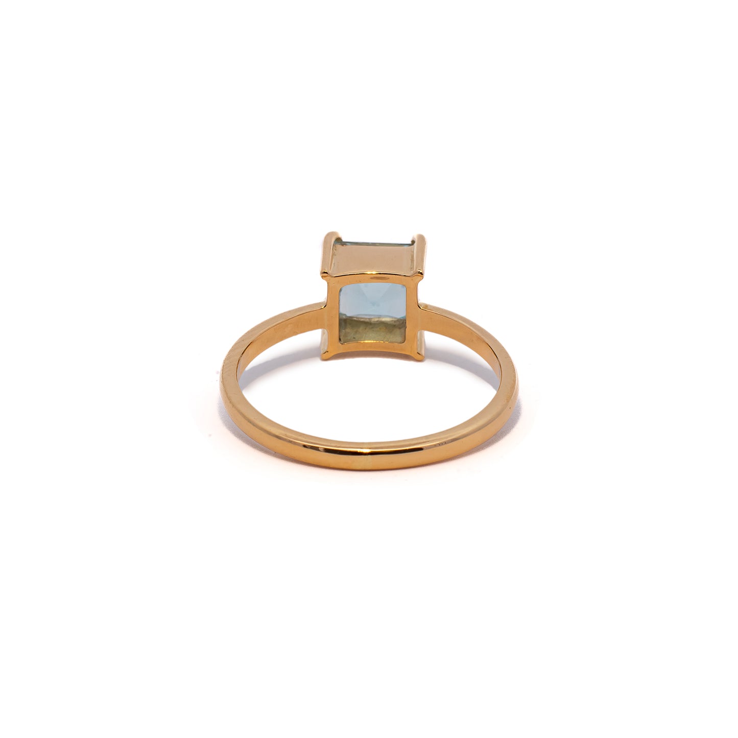 Edelsteinring Aquamarin Gelbgold 18K 750 Damenschmuck Goldring gemstone ring