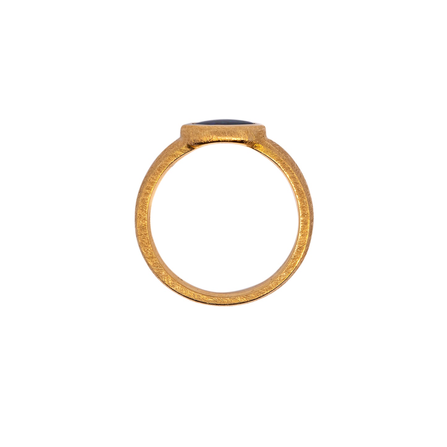 Gemstone Ring Opaldoublette Yellow Gold 18K Women's Jewelry Band Ring Gold Ring 