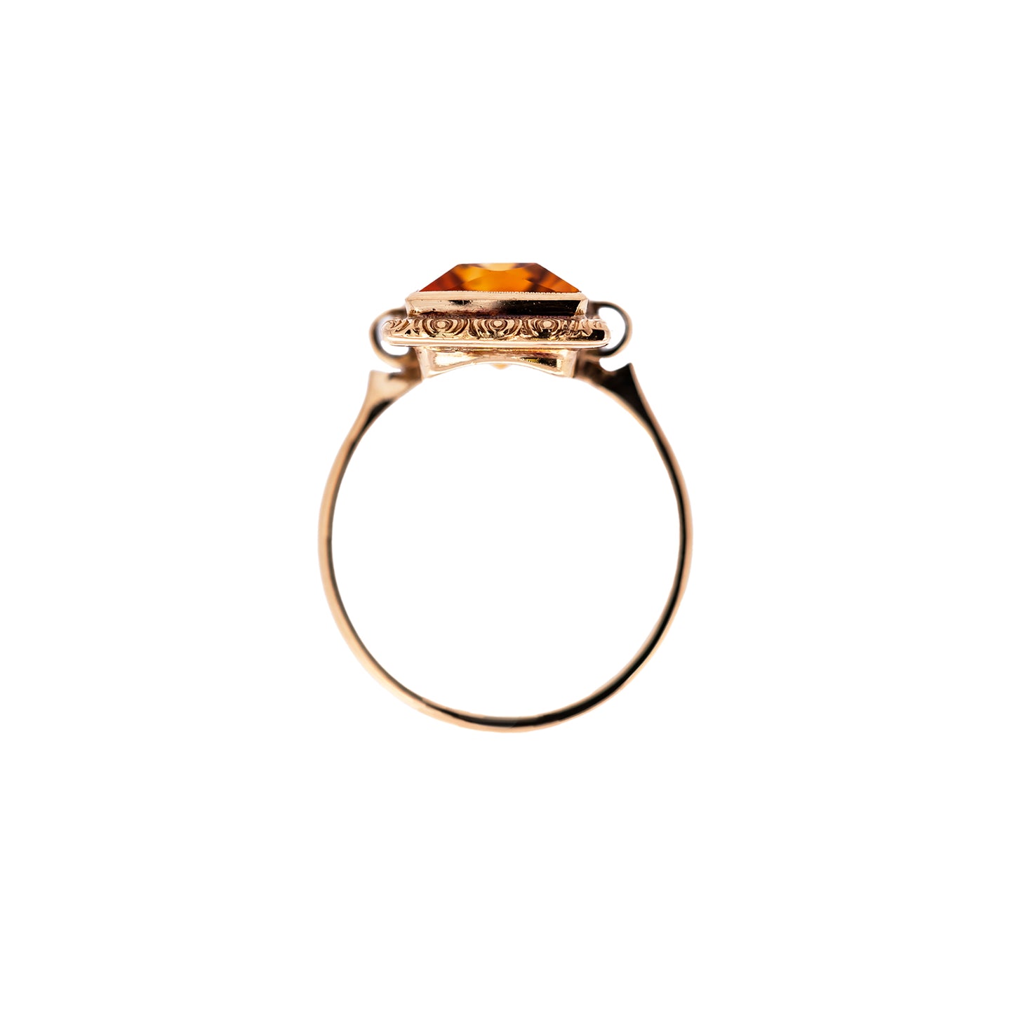 Edelstein Ring Quarz Gelbgold 14K Damenschmuck Cocktailring Damenring Goldring