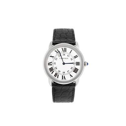 Cartier Ronde Solo Herrenarmbanduhr, Ref. 3603, Quarz Armbanduhr