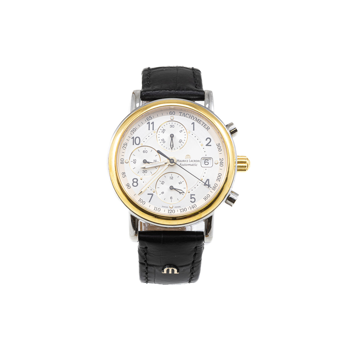 Maurice Lacroix Automatic Herrenuhr mit Lederband und Saphirglas