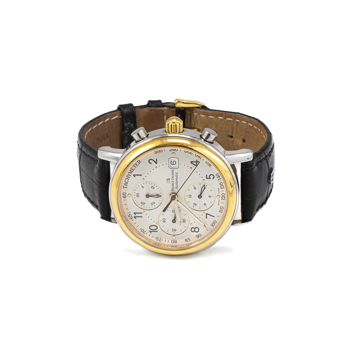 Herrenuhr Maurice Lacroix Automatic mit Saphirglas und Lederband