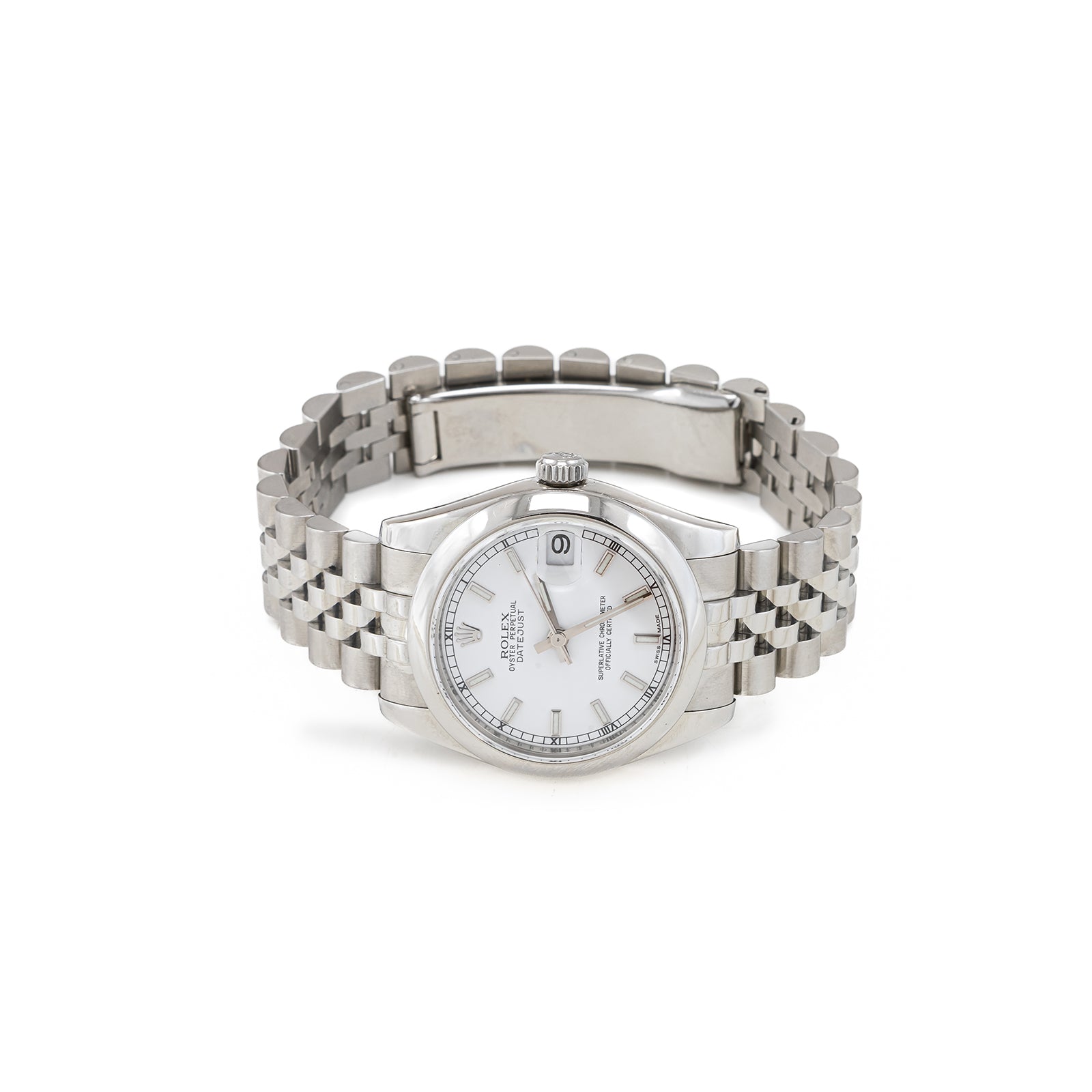 Edelstahl Rolex Oyster Perpetual Datejust Damenuhr, klassisches Design