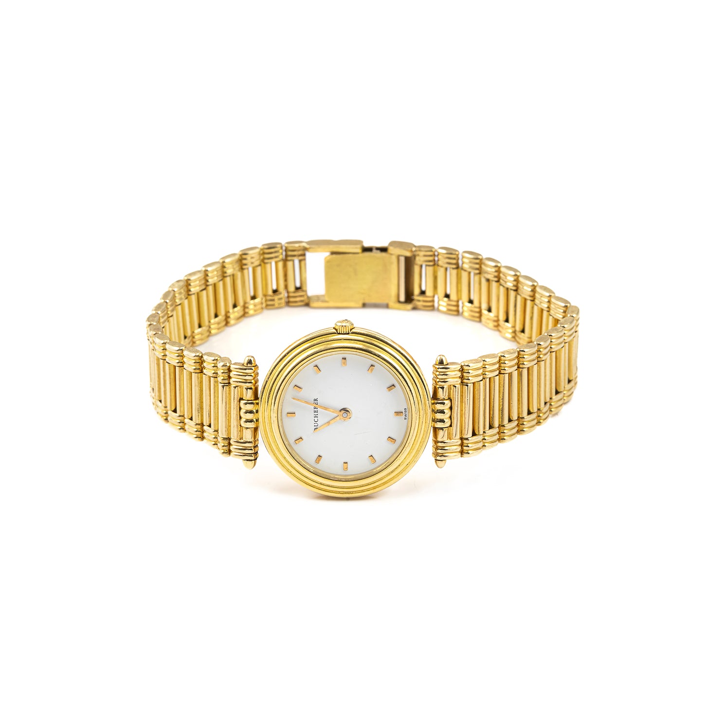 Bucherer 256.034 elegante Damenuhr Automatic 18K Gelbgold Armbanduhr Echtgold Vollgold