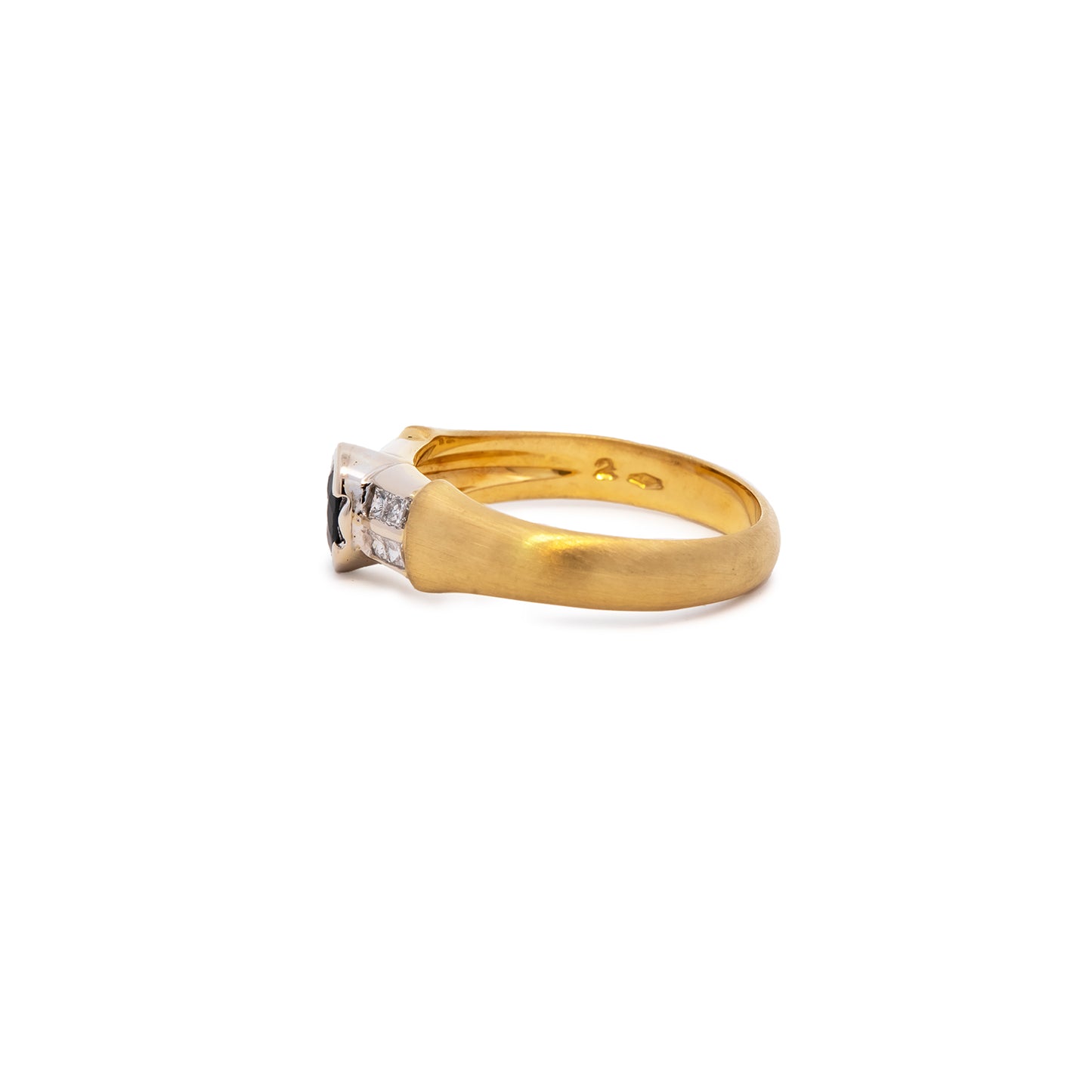 Gemstone ring sapphire diamond yellow gold 14K women's jewelry gold ring gemstone ring