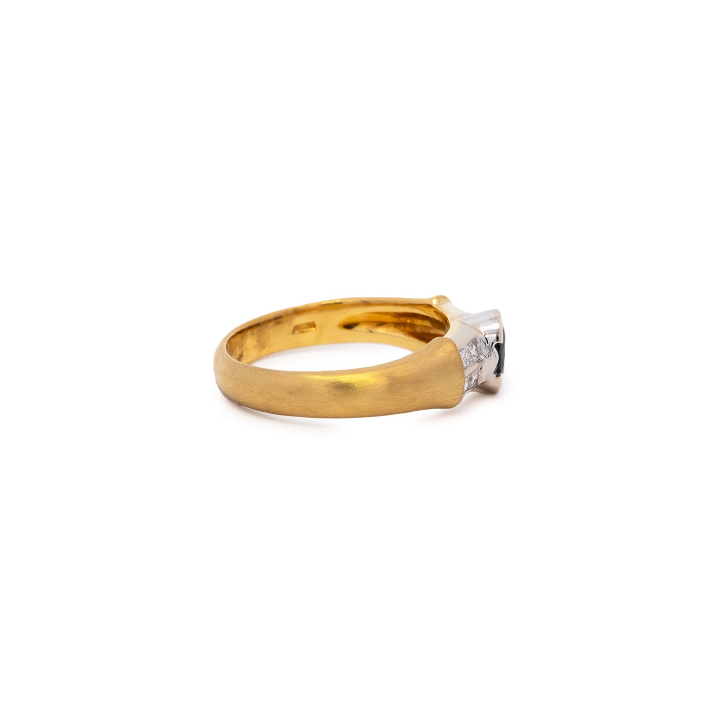 Gemstone ring sapphire diamond yellow gold 14K women's jewelry gold ring gemstone ring