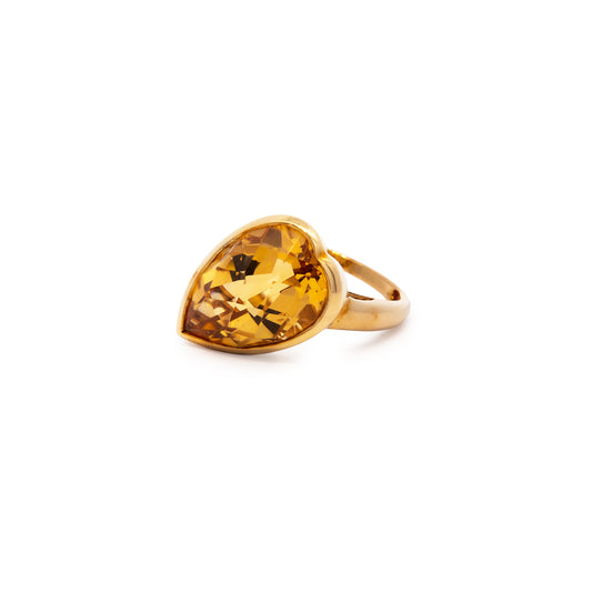 Cocktailring Topas Gelbgold 375 9K Damenring Goldring