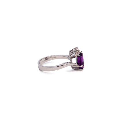 Amethyst Diamant 14K Damenschmuck Goldring 