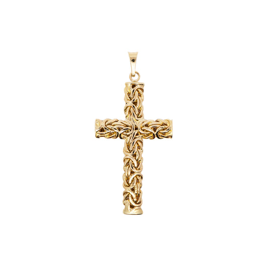 Cross pendant diamond yellow gold 14K gold 585 women's jewelry men's jewelry chain pendant