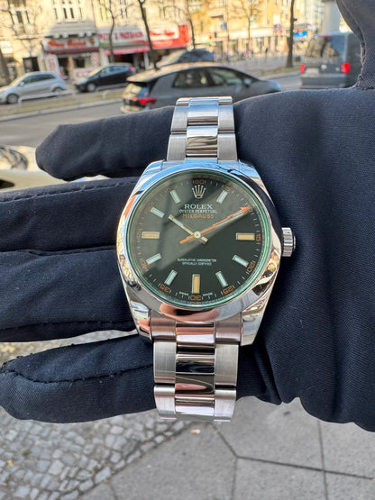 Rolex Milgauss 116400GV 2015 Full Set Green Glass