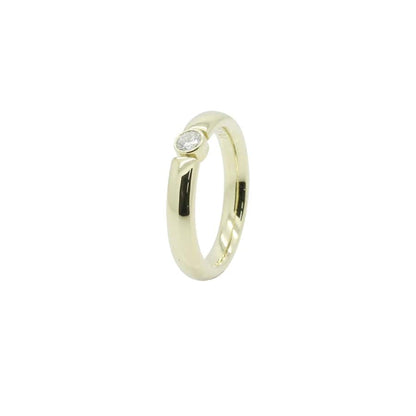 BA170018-Damenring Gelbgold 585er mit Brillant ca.0,15ct Ehering Trauringe Partnerringe Diamantring