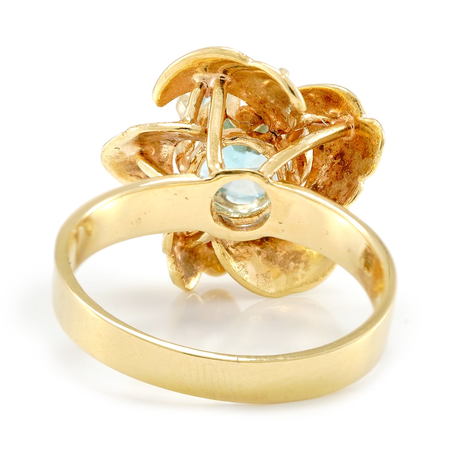 Blue gemstone ring blue topaz 585 gold women's jewelry gold ring gemstone ring