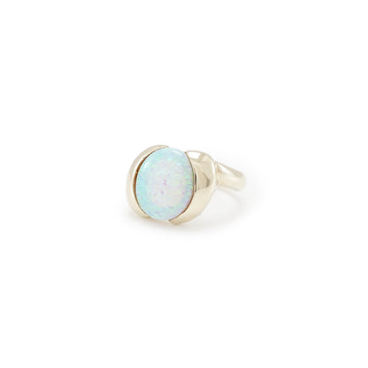 Opal ring KRISTALLOPAL yellow gold 585 RW 60 women's jewelry gold jewelry