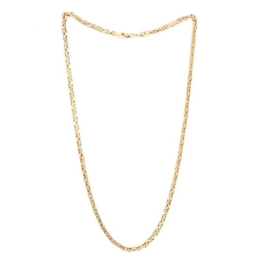 Byzantine chain 3mm women's chain 750 gold 18K gold jewelry gold chain necklace necklace