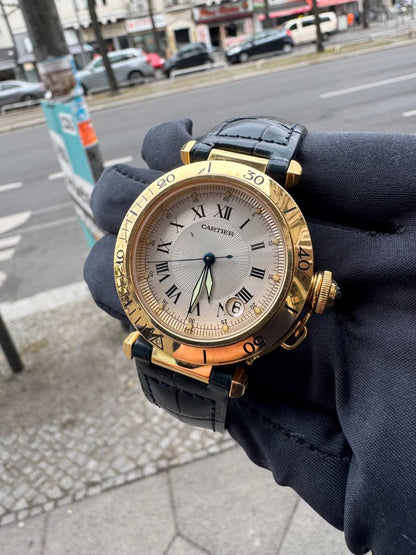 Cartier Pasha 18K Gelbgold Ref. 1035 Automatik