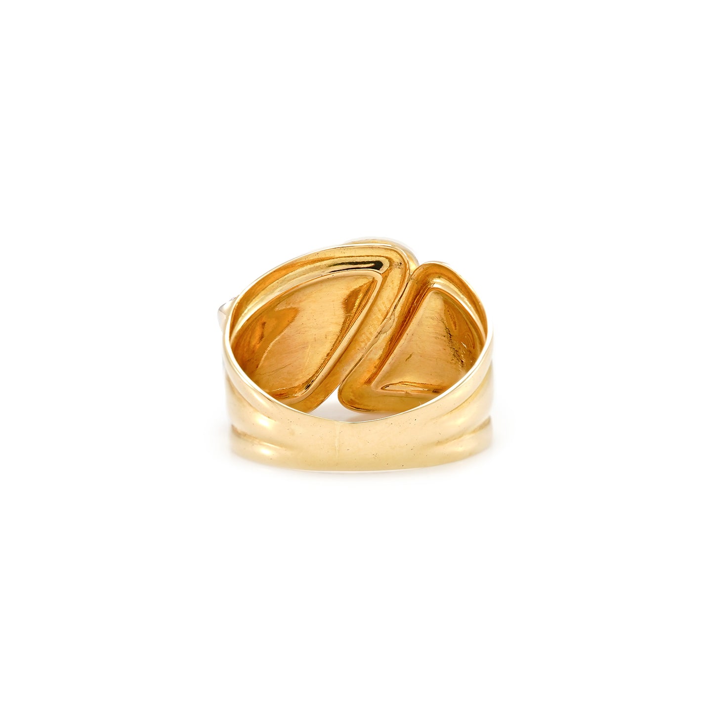 extravaganter Bicolor Gold Ring Zirkonia Damenring Damenschmuck 18K Goldring