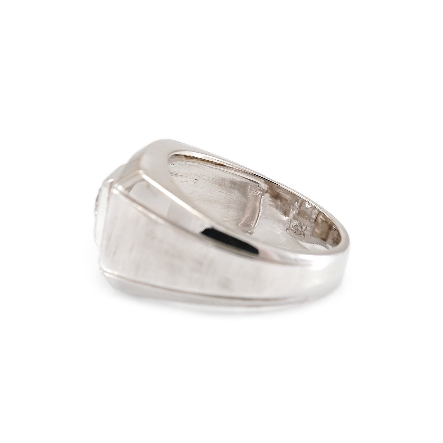 Men's ring diamond ring vintage white gold 14K gold ring men's jewelry diamond ring
