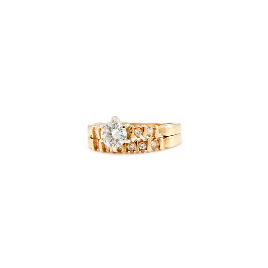 Engagement ring diamond ring wedding ring 0.50ct yellow gold women's jewelry engagement ring