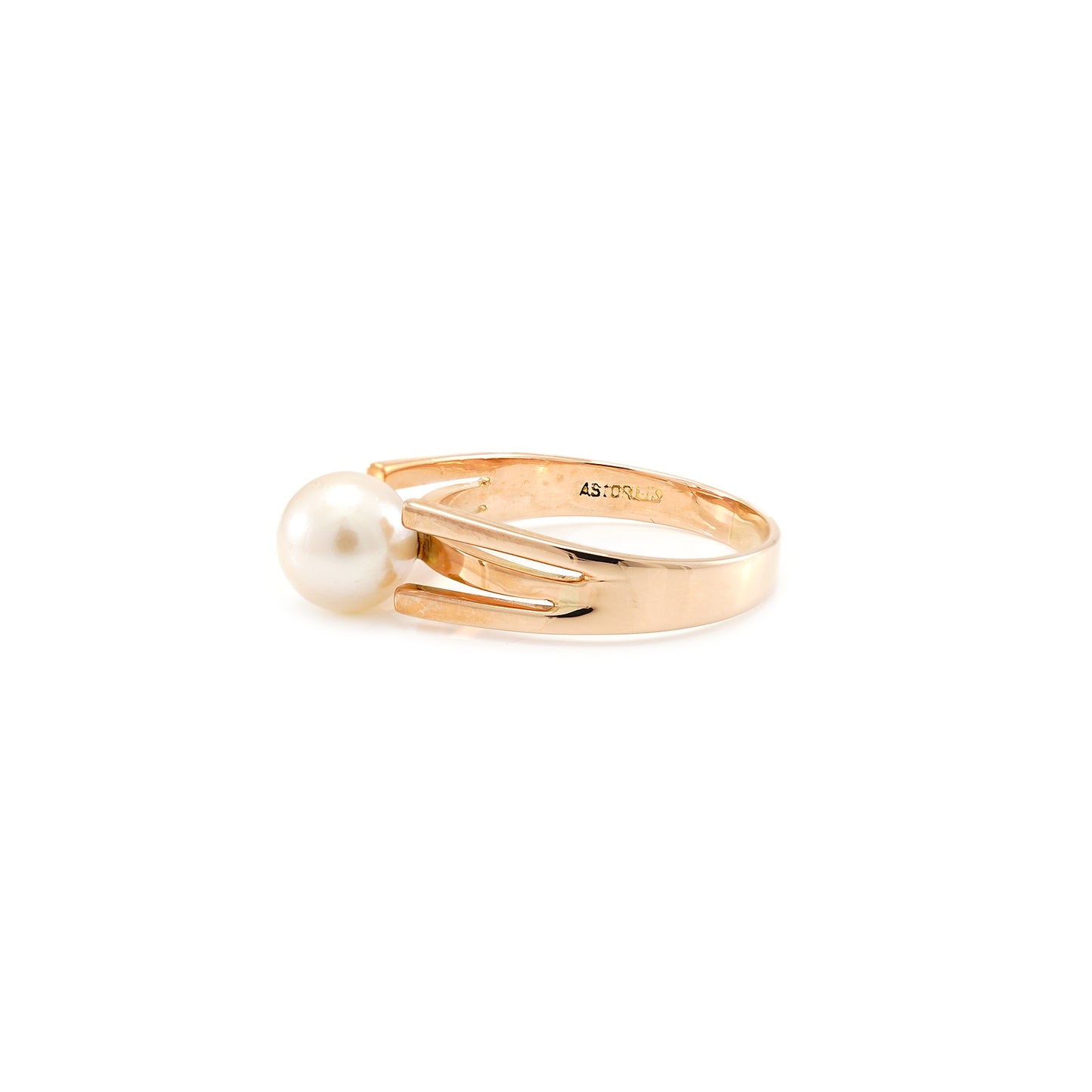 Ring pearl yellow gold 585 14K RW65 women's jewelry gold ring pearl jewelry engagement ring