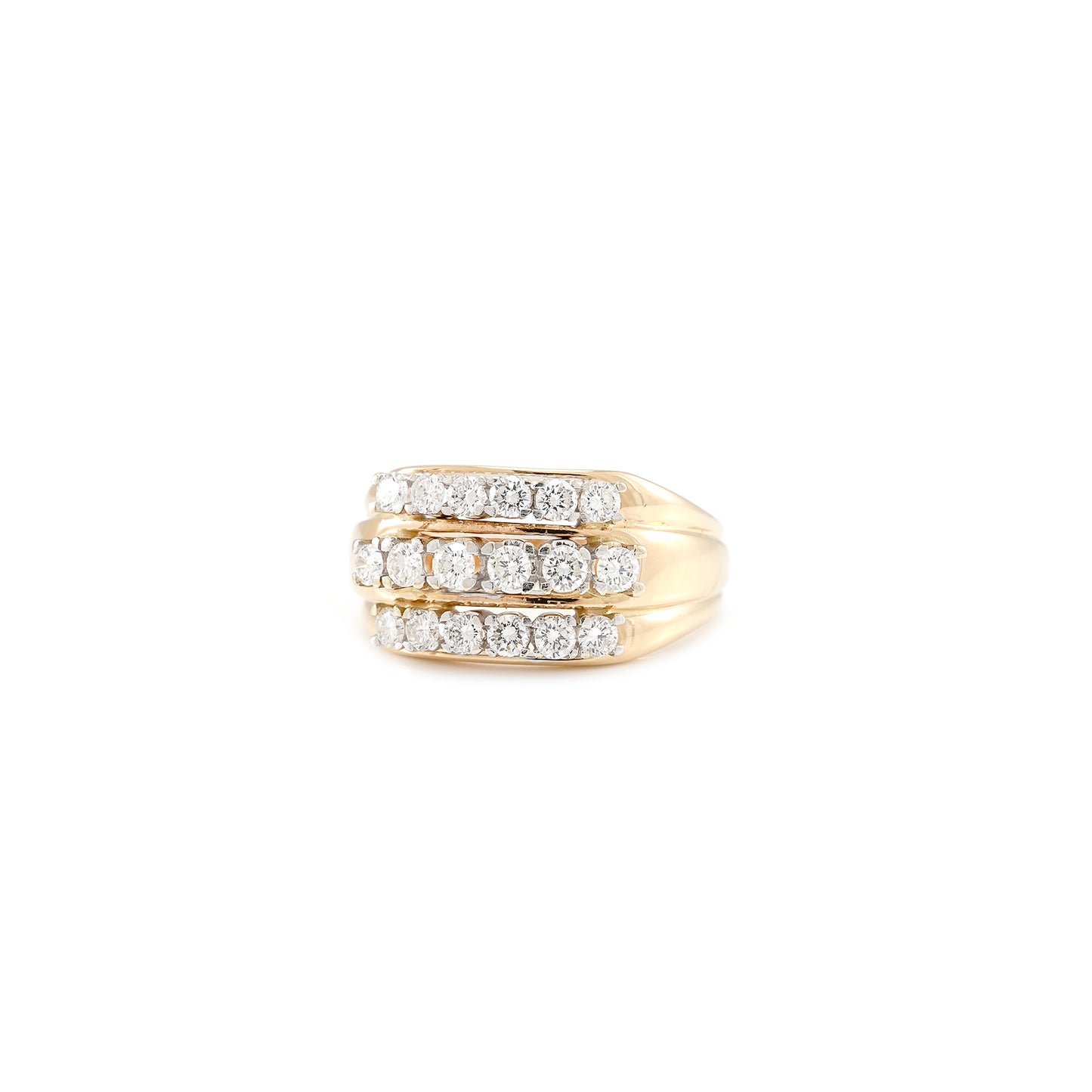 Diamantring Gelbgold 14K Damenschmuck Herrenschmuck Goldring diamond ring Damenring