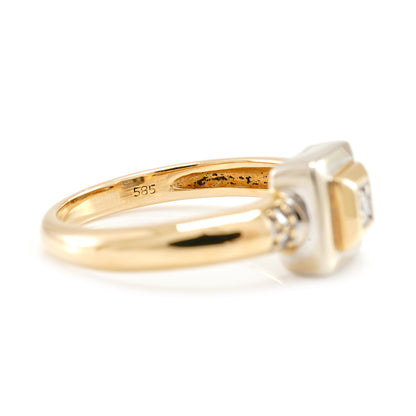 Verlobungsring Diamantring Gelbgold Weißgold 14K Damenschmuck Goldring Damenring