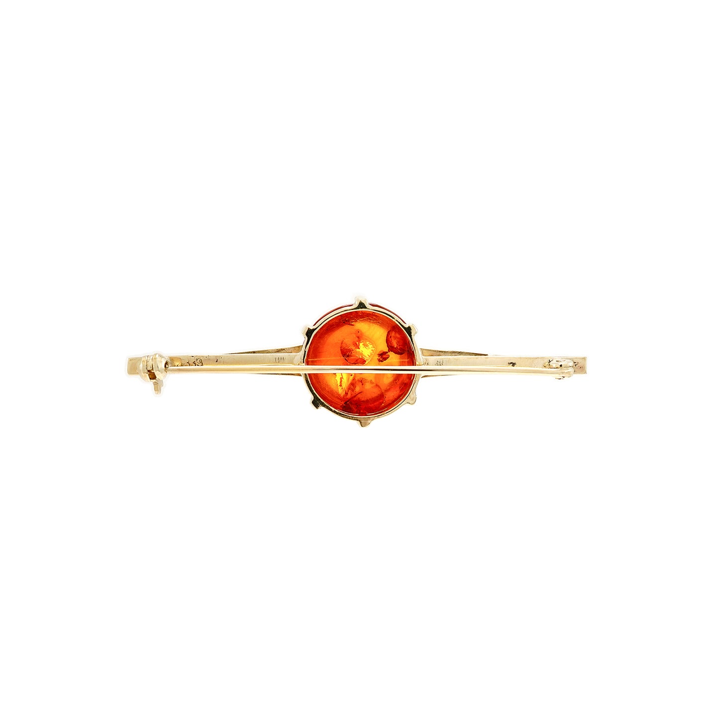 Vintage brooch amber yellow gold 8K pendant jewelry women's jewelry amber brooch