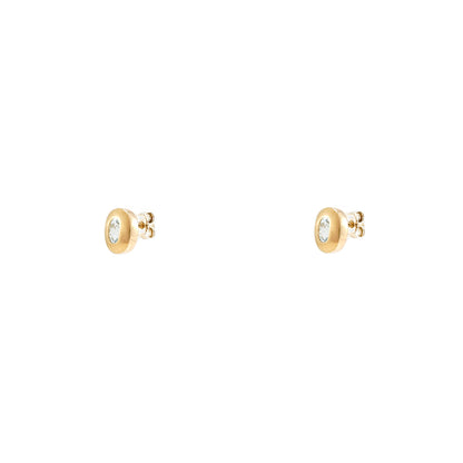 Blautopas Ohrstecker Gelbgold 14K Set Ohrschmuck Goldohrringe gemstone earrings