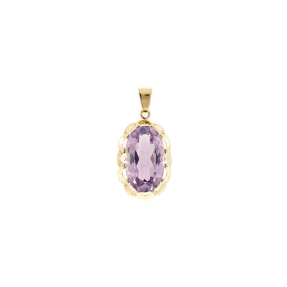 Anhänger Amethyst Gelbgold 585 14K Damenschmuck Goldanhänger Kettenanhänger