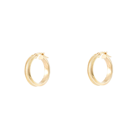 Creolen Bügel Gelbgold 14K 585 Ohrschmuck 16mm Schmuck Goldohrringe hoop earrings