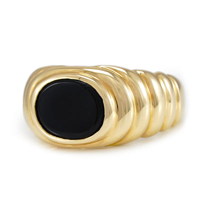 Onyx men's ring gold ring 585 gold 14K signet ring men's jewelry gemstone ring