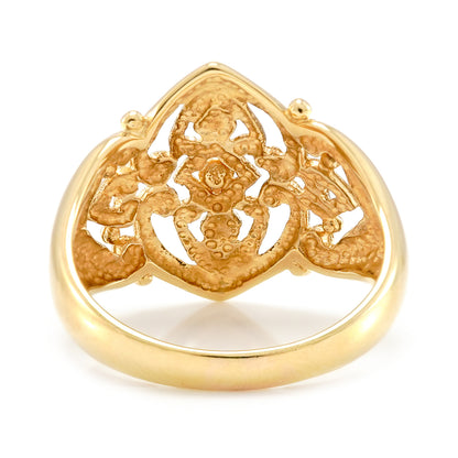 Fantasie Ring Goldring mit Muster Gelbgold 333 Gold Damenschmuck Damenring UVP 599