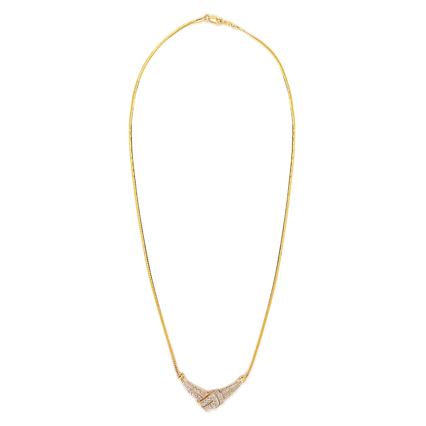 Diamond necklace yellow gold 585 gold 14K women's jewelry gold chain diamond necklace