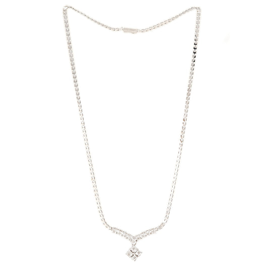 Diamond necklace brilliant chain white gold 585 14K 44cm women's jewelry gold chain necklace