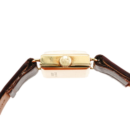 Watch CERTINA women's watch yellow gold 14K leather strap gold watch hand-wound vintage watch