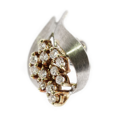 Earrings stud earrings 585 white gold yellow gold bicolor diamond brilliant women's jewelry