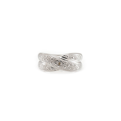 Goldring Diamant verschlungen Weißgold 14K Damenschmuck Damenring diamond ring