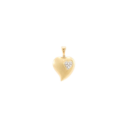 Heart pendant gold 750 diamond pendant women's jewelry heart pendant gold jewelry gift