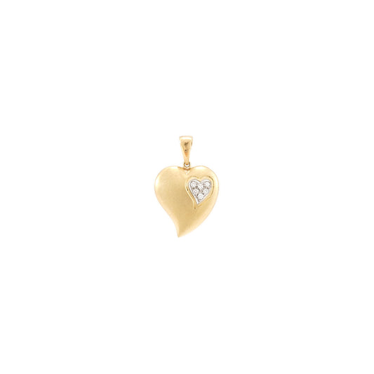 Heart pendant gold 750 diamond pendant women's jewelry heart pendant gold jewelry gift