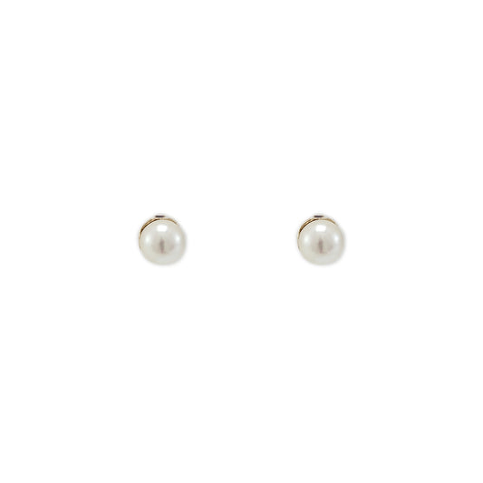 Stud earrings pearl yellow gold 585 14K cultured pearl pearl jewelry earrings women's jewelry