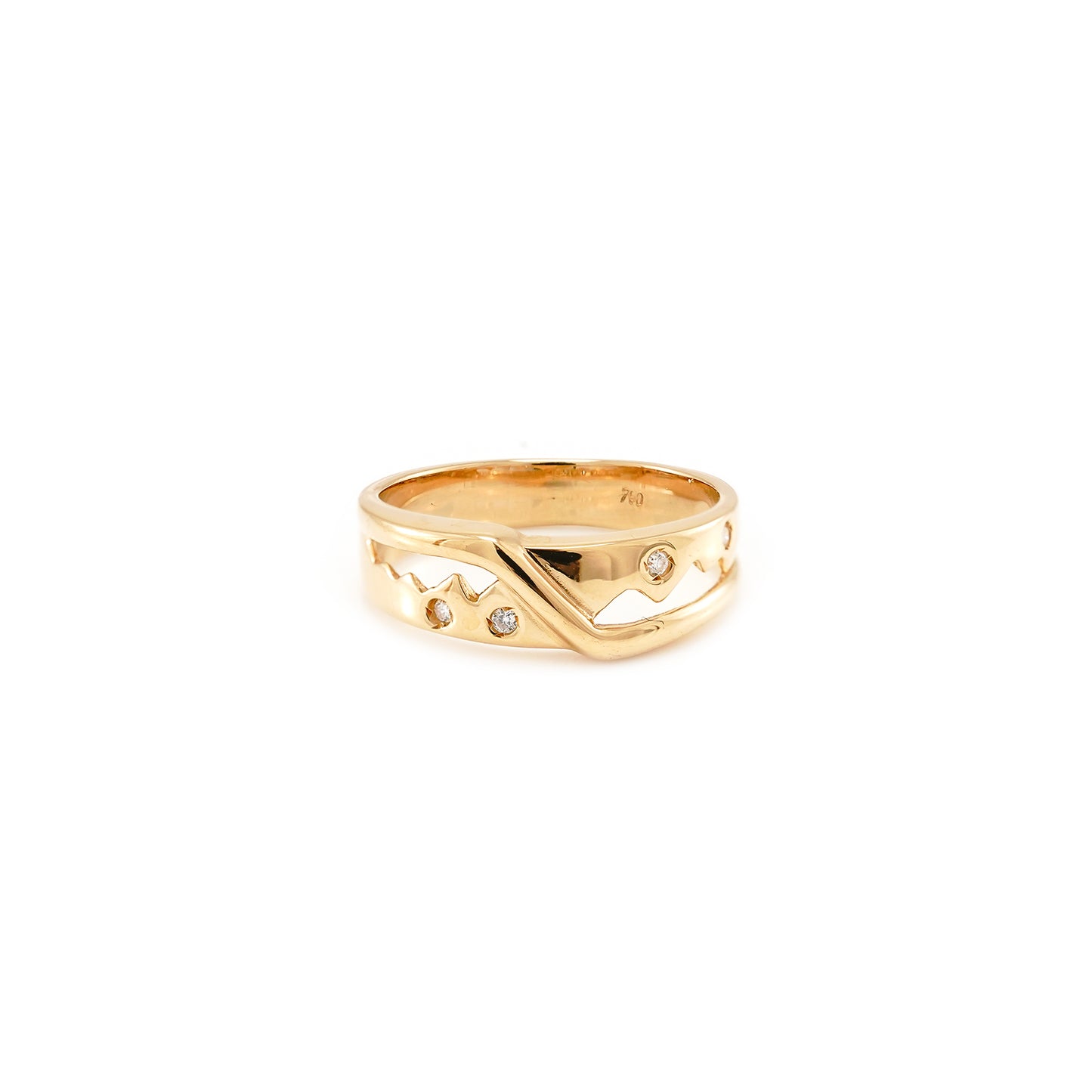 Diamond ring ring with diamonds yellow gold 750 18K women's jewelry gold jewelry gold ring