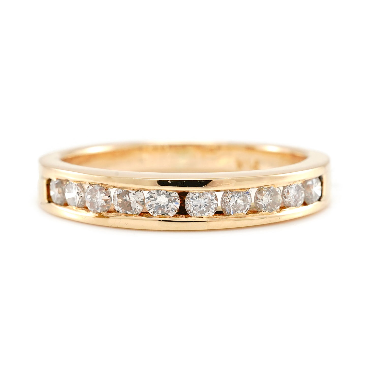 Diamantring Memory Gelbgold 14K Verlobungsring 585 Goldring Damenring diamond ring