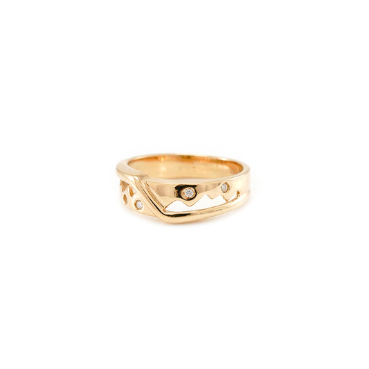 Diamond ring ring with diamonds yellow gold 750 18K women's jewelry gold jewelry gold ring